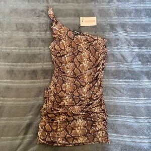 NEVER WORN Snakeskin Slinky dress